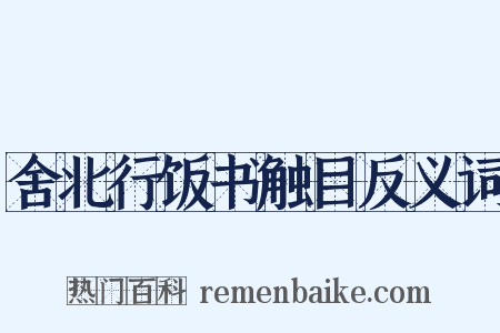 舍北行饭书触目反义词是什么意思的图片